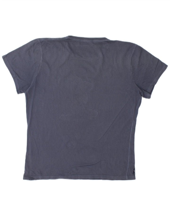 PEPE Jeans Mens Regular Fit Graphic T-Shirt Top Medium Navy Blue