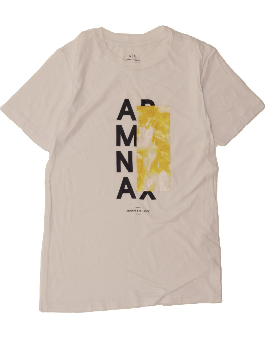 ARMANI EXCHANGE Mens Graphic T-Shirt Top XS White Cotton Vintage Armani Exchange and Second-Hand Armani Exchange from Messina Hembry 