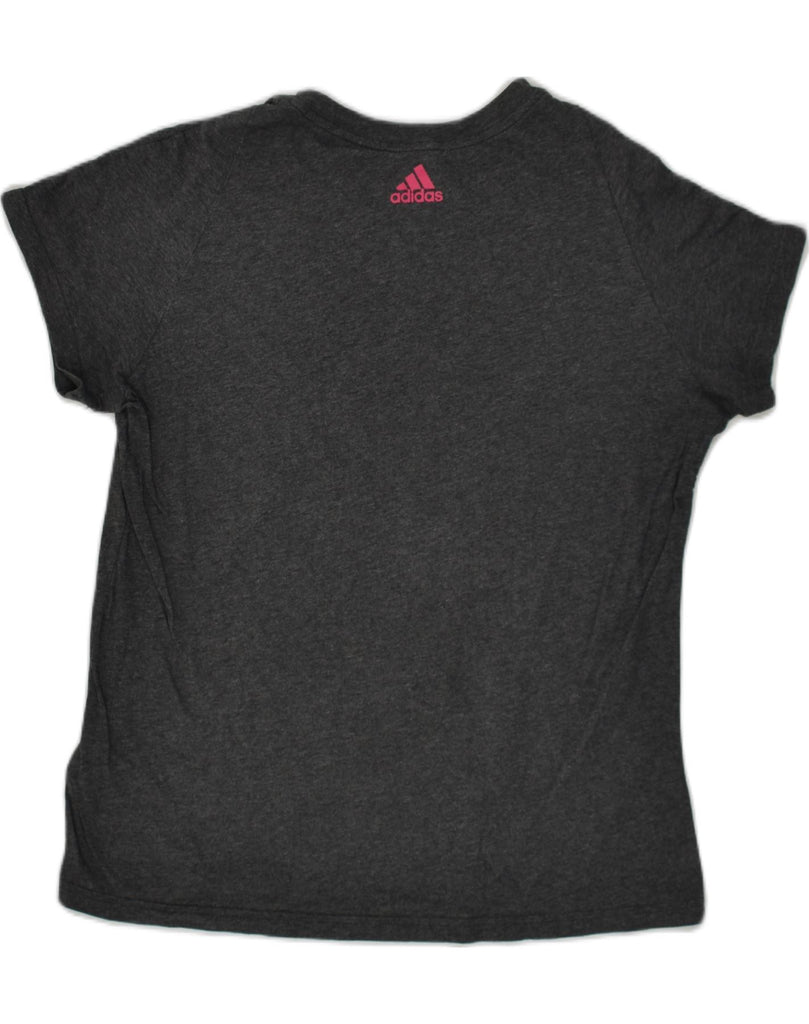 ADIDAS Womens Graphic T-Shirt Top UK 18 XL Grey Cotton | Vintage Adidas | Thrift | Second-Hand Adidas | Used Clothing | Messina Hembry 