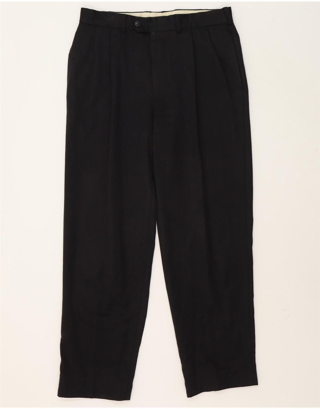 Marks & Spencer Mens Pegged Suit Trousers W34 L30 Grey Wool