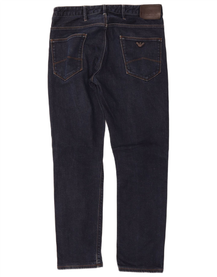 Armani Mens Slim Jeans W30 L28 Navy Blue Cotton