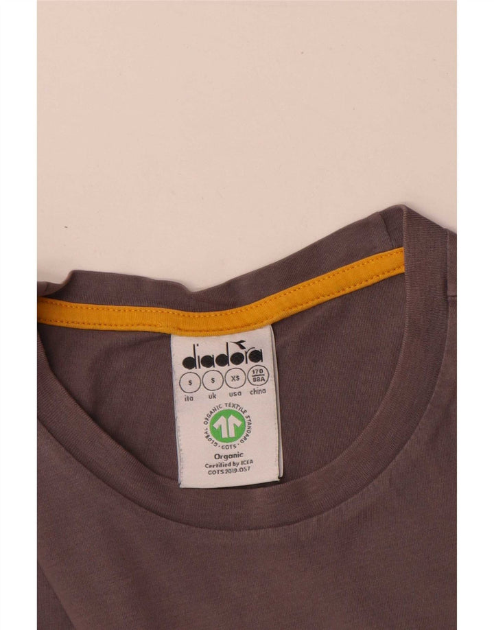 Diadora Mens Graphic T-Shirt Top Small Grey Cotton