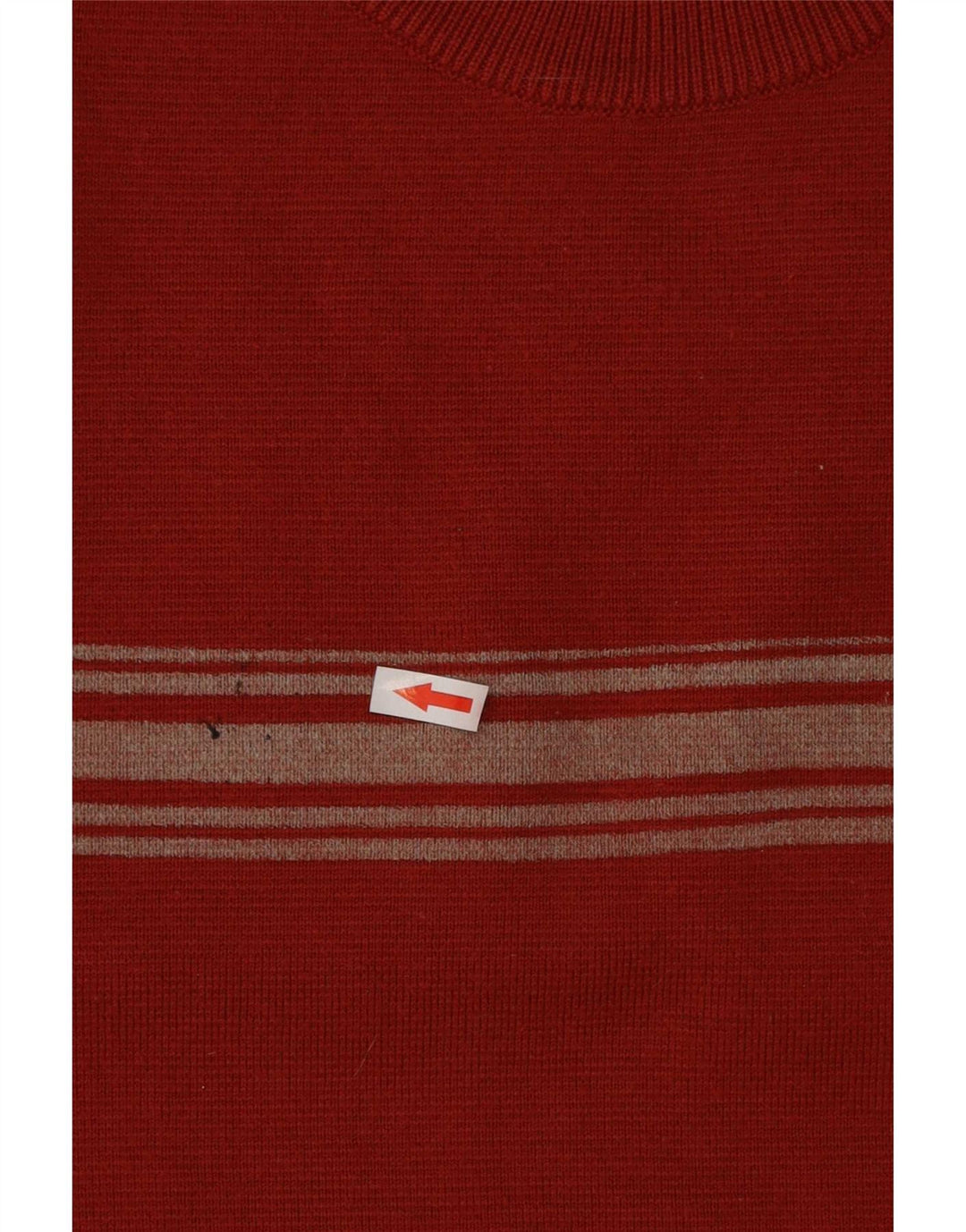 Fila Mens Crew Neck Jumper Sweater XL Red Colourblock Wool