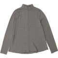 ZARA Womens Turtle Neck Jumper Sweater UK 10 Small Grey Striped Polyester Vintage Zara and Second-Hand Zara from Messina Hembry 