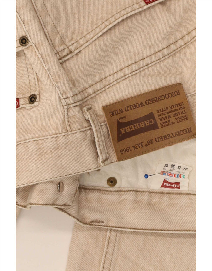 Carrera Mens Straight Jeans W38 L32 Beige Cotton