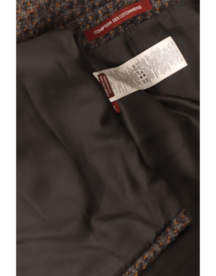 Comptoir Des Cotonniers Womens Double Breasted Coat EU 36 Small Grey
