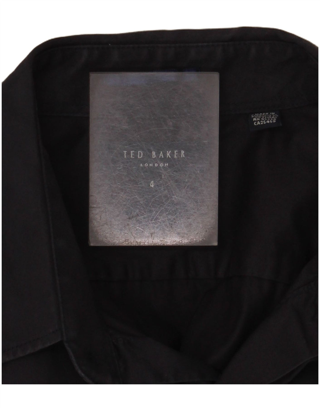 TED BAKER Mens Military Shirt Size 4 Large Navy Blue