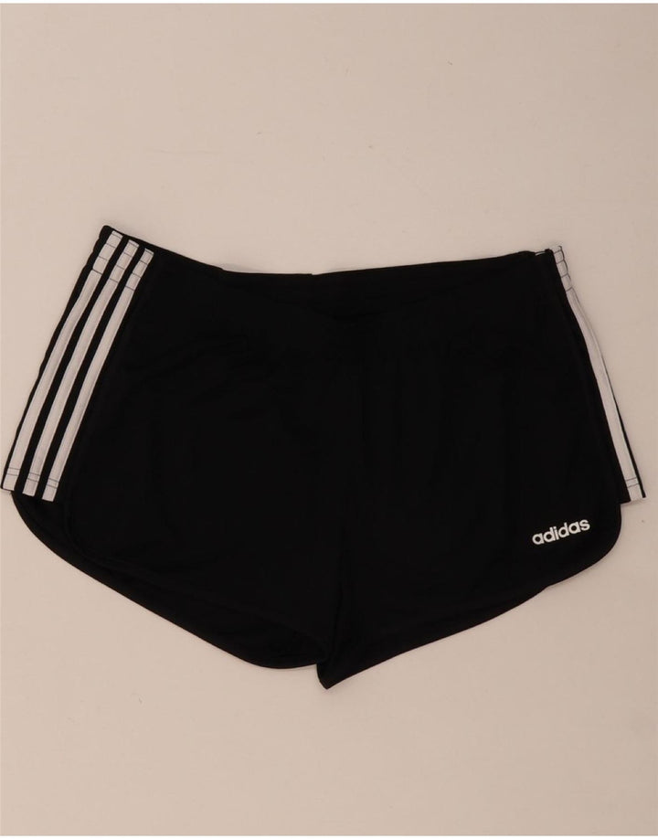 ADIDAS Womens Sport Shorts UK 16/18 Large  Black Polyester