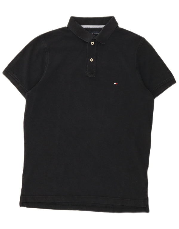 Tommy Hilfiger Mens Slim Fit Polo Shirt Small Navy Blue Cotton