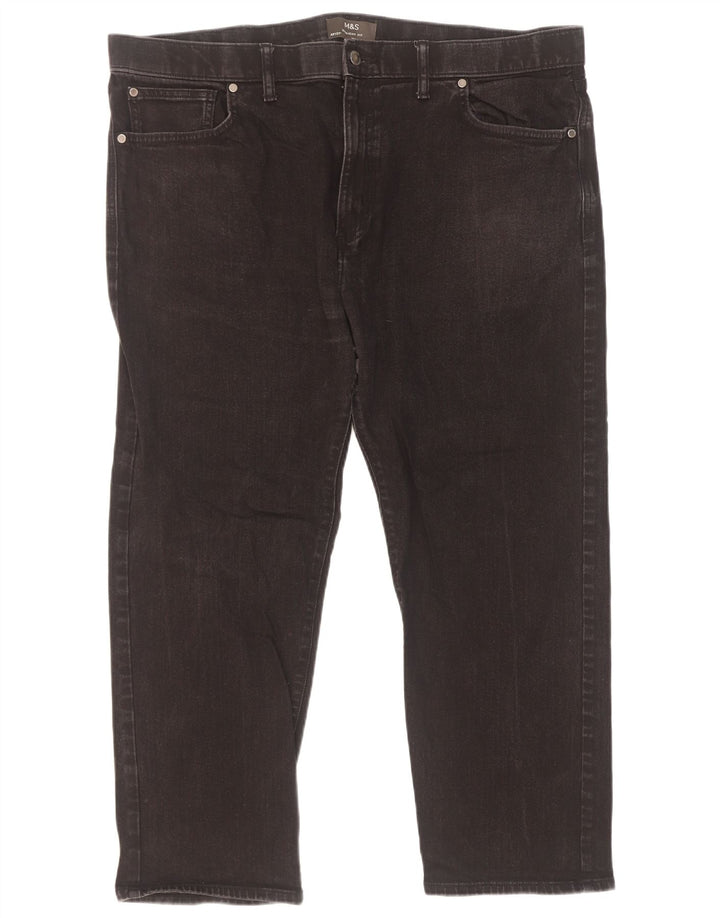 Marks & Spencer Mens Straight Jeans W42 L27 Black Cotton