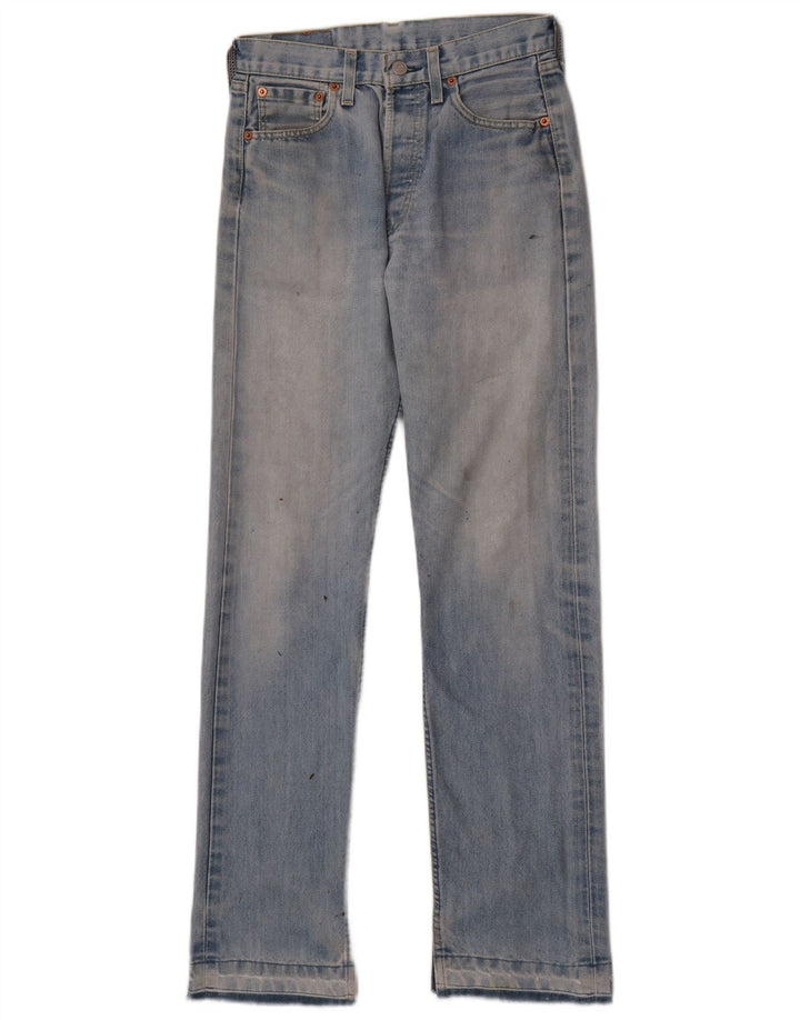 Levi's Womens 501 Straight Jeans W29 L31 Blue Cotton