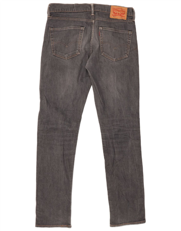 LEVI'S Mens 511 Slim Jeans W32 L32 Grey Cotton