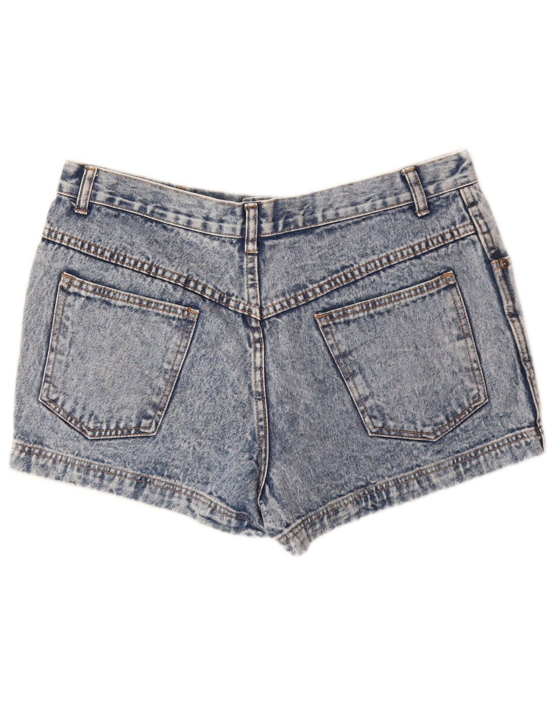 BERTO LUCCI Womens Denim Shorts W34 Large Blue Cotton