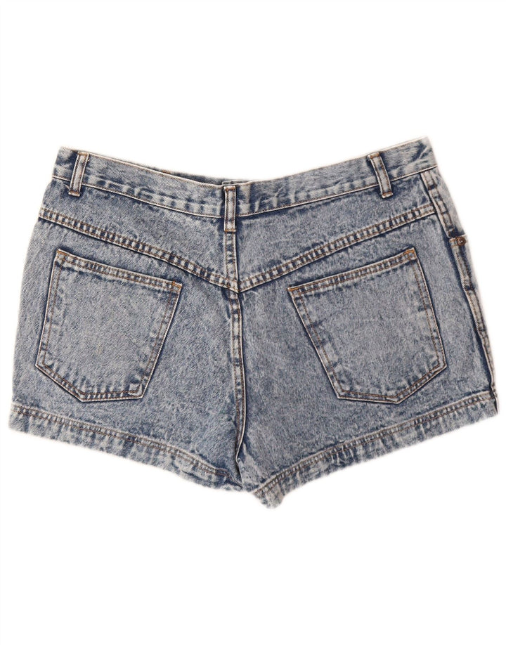 BERTO LUCCI Womens Denim Shorts W34 Large Blue Cotton