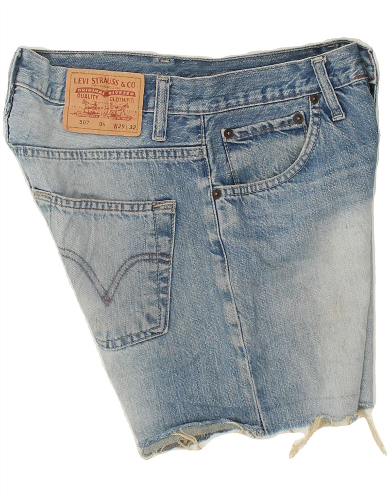 LEVI'S Womens 507 Denim Shorts W29 Medium Blue Cotton | Vintage Levi's | Thrift | Second-Hand Levi's | Used Clothing | Messina Hembry 