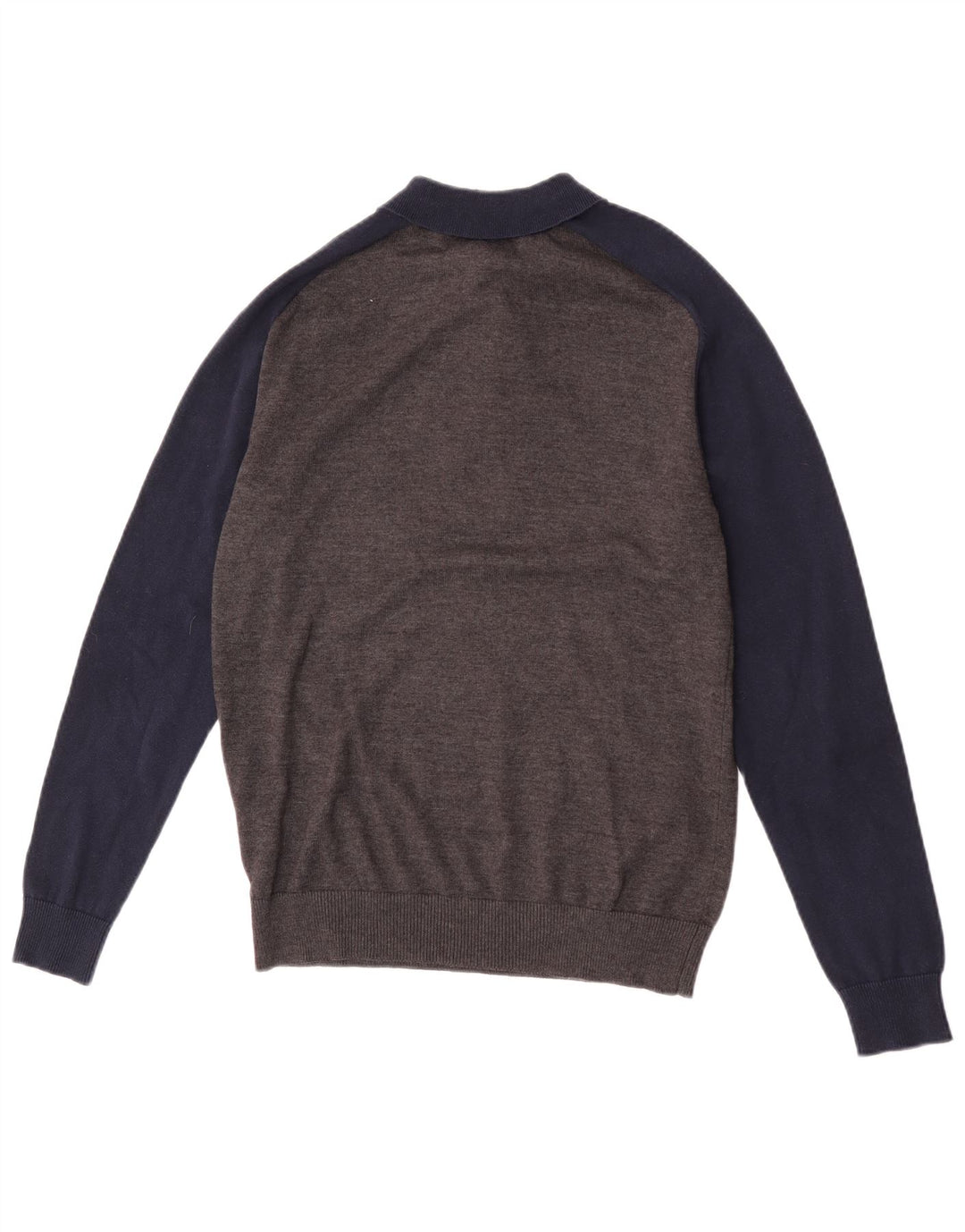 French Connection Mens Polo Neck Jumper Sweater Medium Grey Colourblock