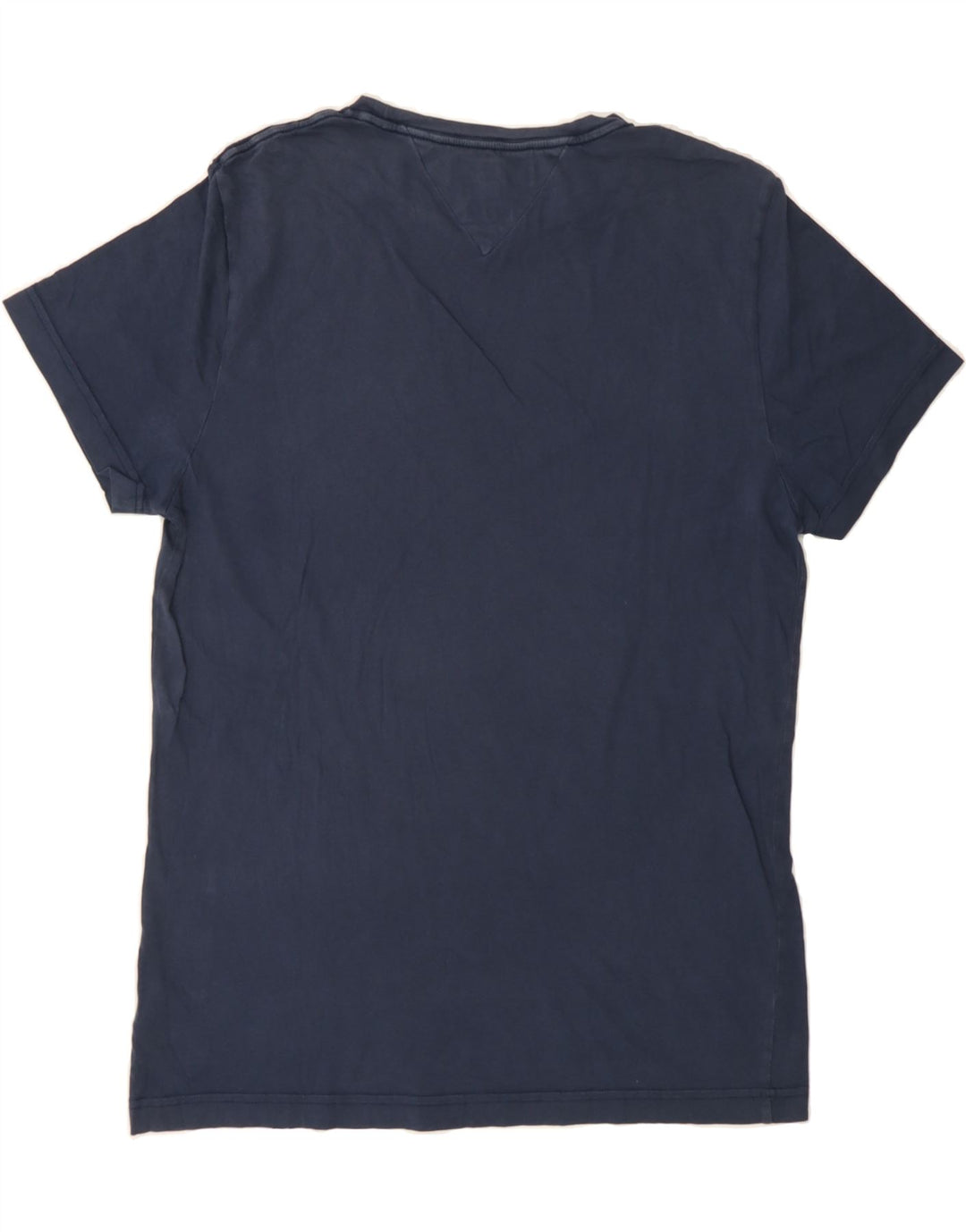 TOMMY HILFIGER Mens Graphic T-Shirt Top Medium Navy Blue Cotton Vintage Tommy Hilfiger and Second-Hand Tommy Hilfiger from Messina Hembry 