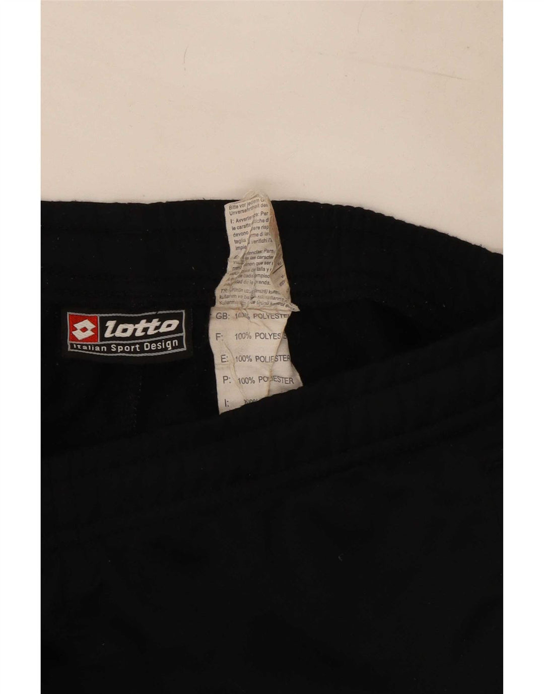 Lotto Mens Graphic Tracksuit Trousers Medium Black Colourblock Polyester