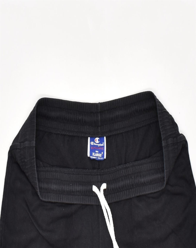 CHAMPION Womens Tracksuit Trousers UK 18 XL Black Cotton | Vintage | Thrift | Second-Hand | Used Clothing | Messina Hembry 