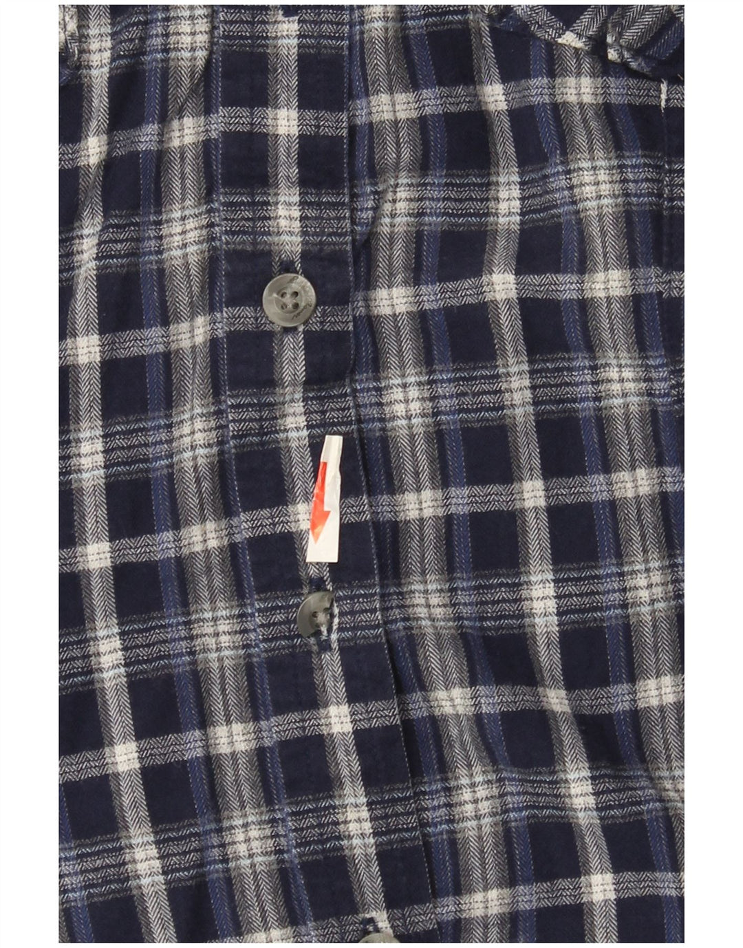Eddie Bauer Womens Flannel Shirt UK 14 Medium Navy Blue Check Cotton