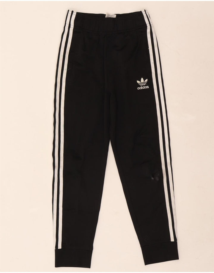 Adidas Boys Tracksuit Trousers Joggers 9-10 Years  Black Polyester