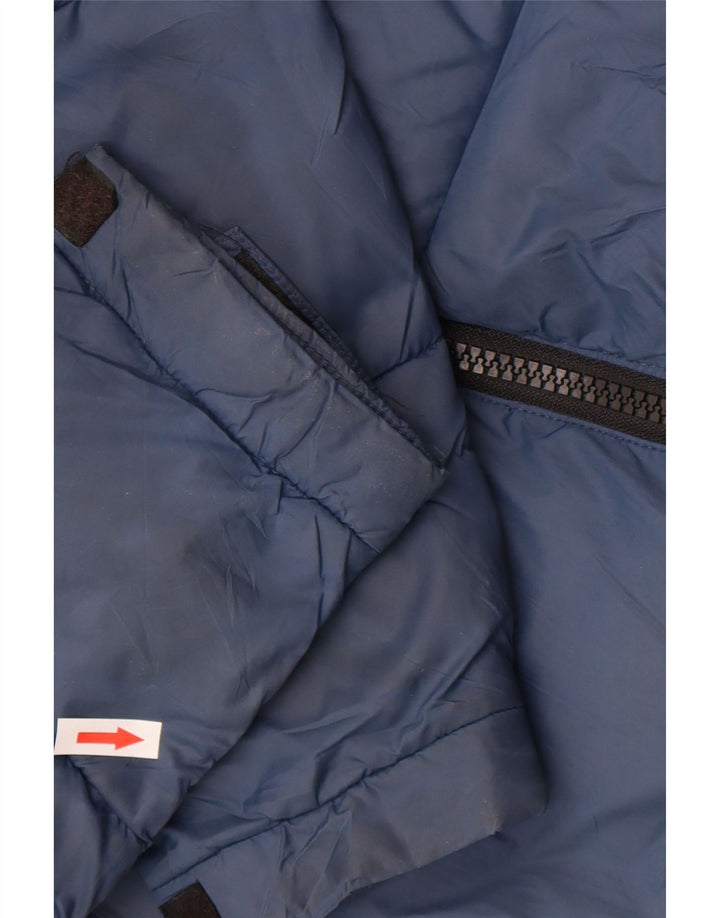 Zara Mens Padded Jacket UK 36 Small Navy Blue Polyester
