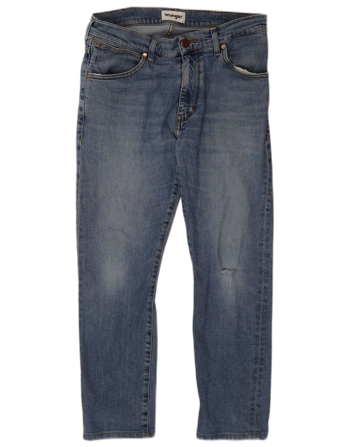 WRANGLER Mens Larston Slim Jeans W31 L27 Blue Cotton