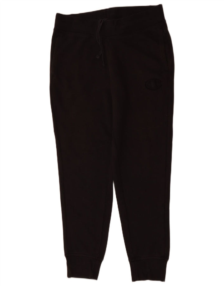 Champion Womens Tracksuit Trousers Joggers Medium Black Cotton