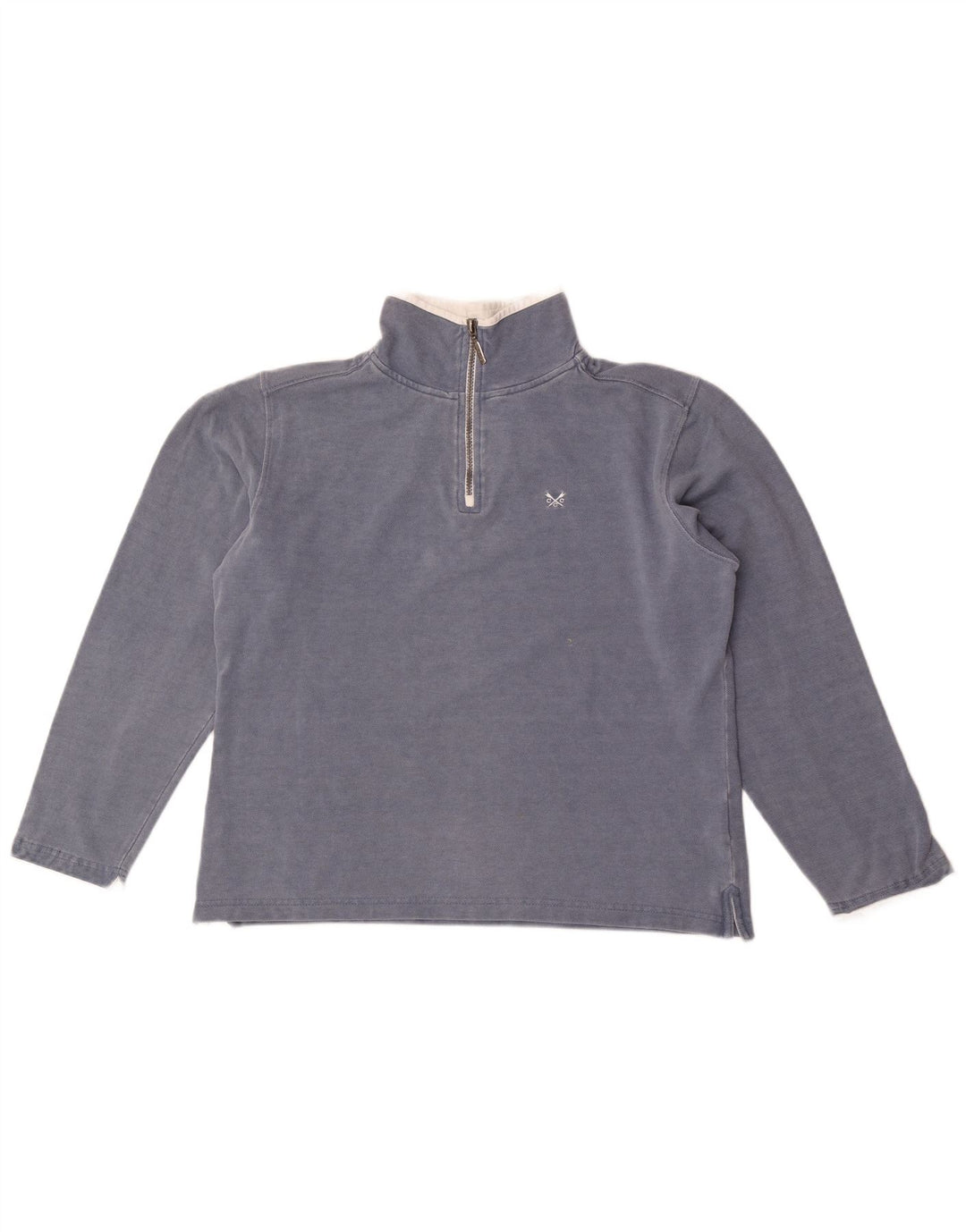 Crew Clothing Womens Zip Neck Sweatshirt Jumper UK 12 Medium Navy Blue