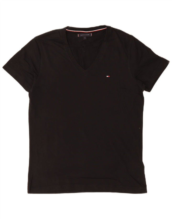 Tommy Hilfiger Mens T-Shirt Top Medium Black Cotton