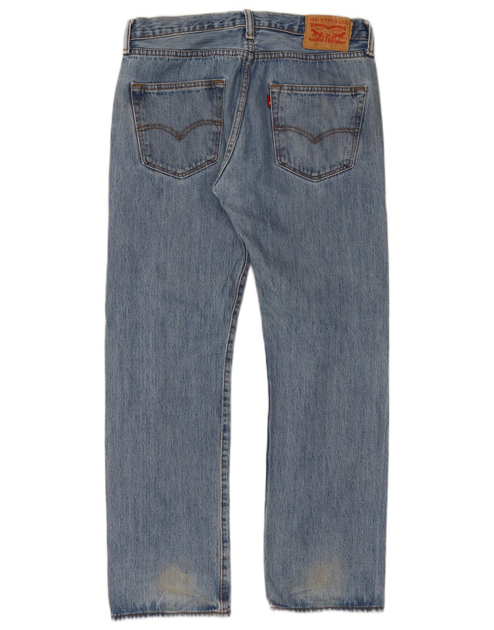 Levi's Mens 501 Straight Jeans W32 L30 Blue Cotton