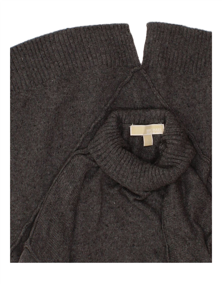 MICHAEL KORS Womens Roll Neck Jumper Sweater UK 16 Large Grey Acrylic Vintage Michael Kors and Second-Hand Michael Kors from Messina Hembry 