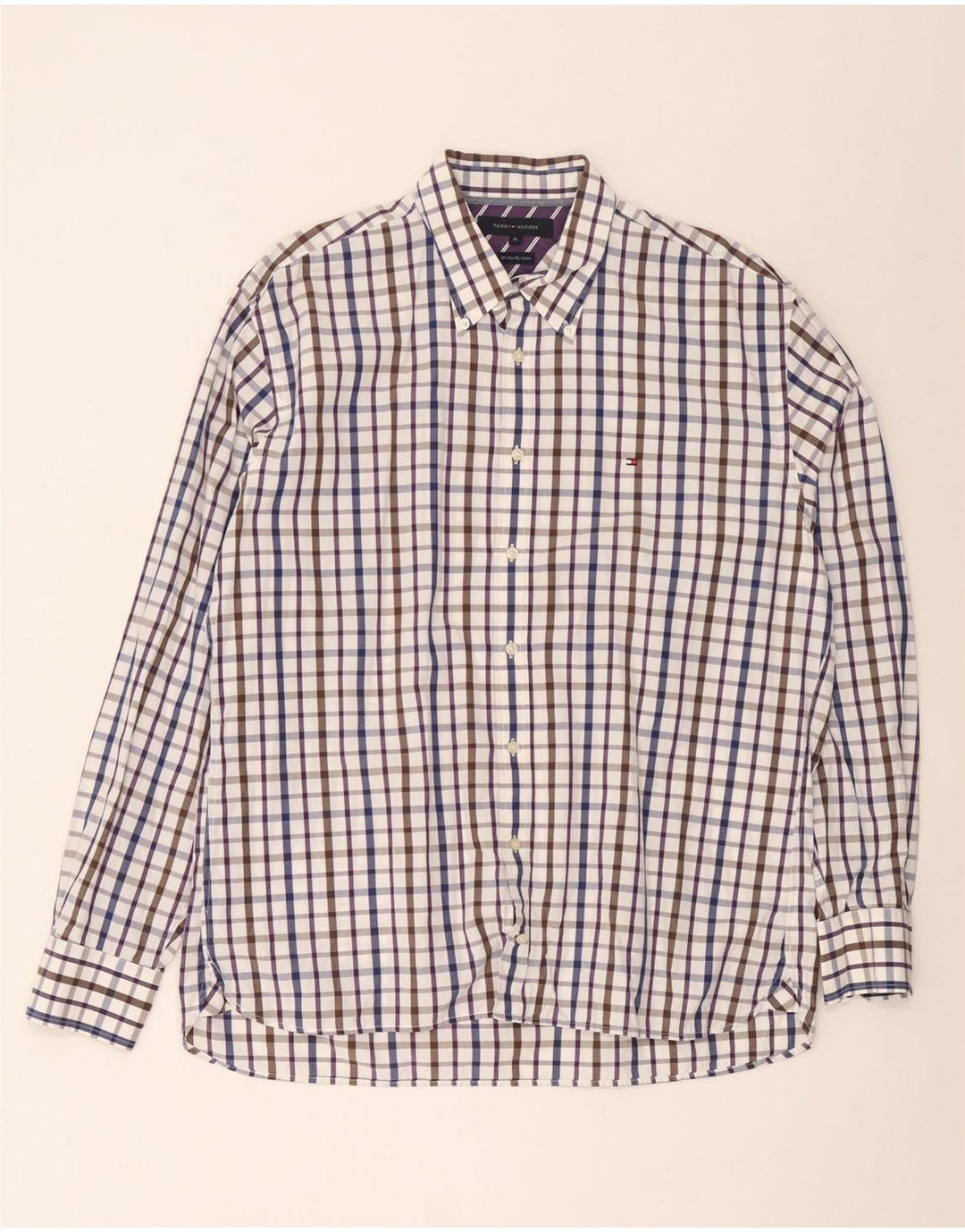 Tommy Hilfiger Mens Shirt XL Multicoloured Check Cotton