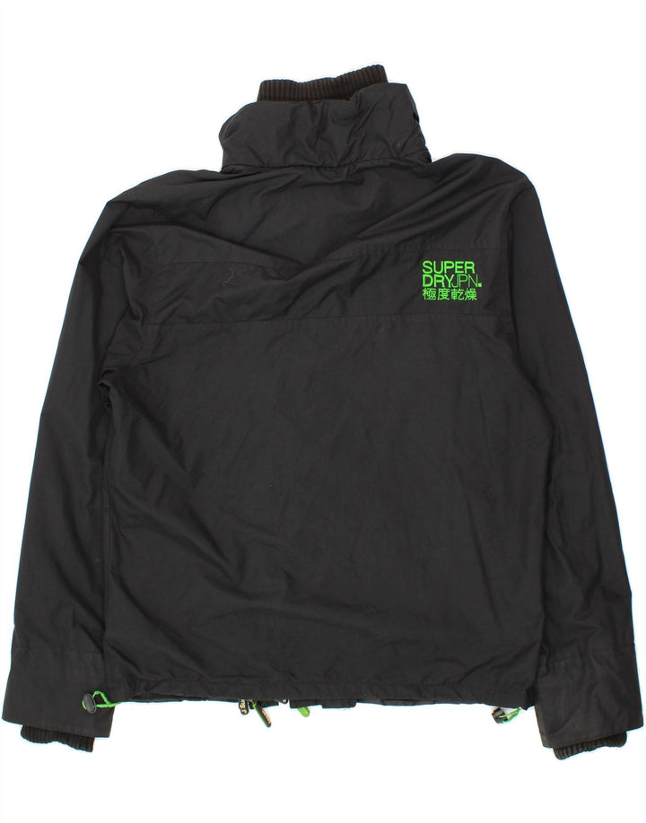SUPERDRY Womens The Windcheater Windbreaker Jacket UK 16 Large Black Nylon Vintage Superdry and Second-Hand Superdry from Messina Hembry 