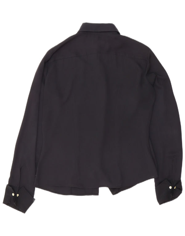 Sisley Womens Shirt Blouse UK 14 Large Black