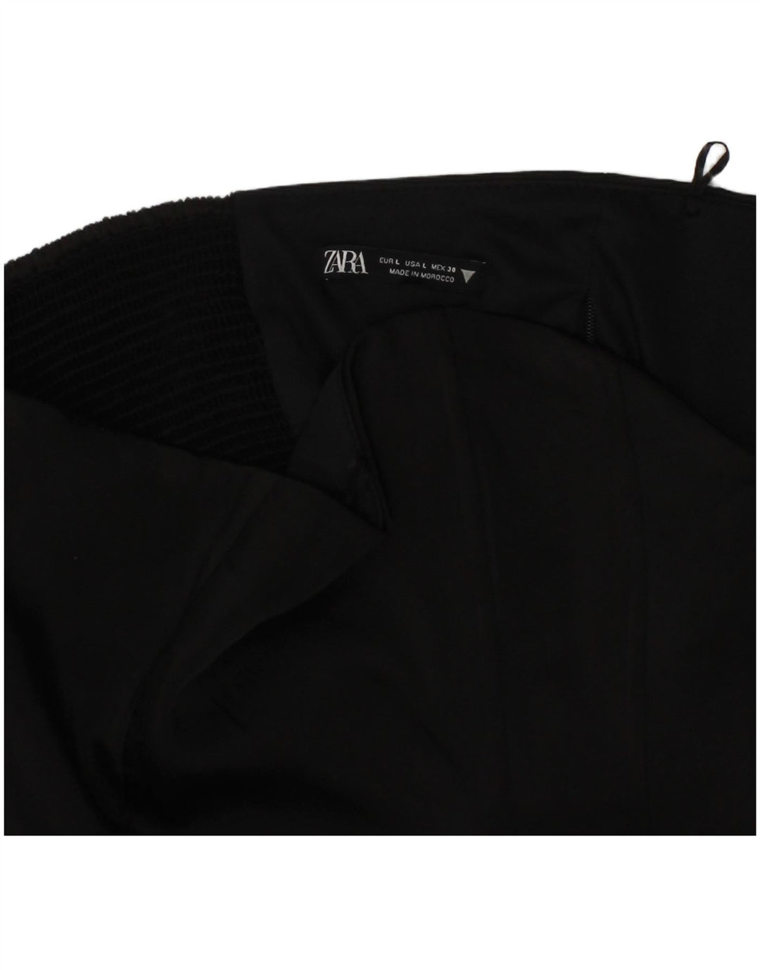 ZARA Womens Corset Top Large Black Polyester Modern
