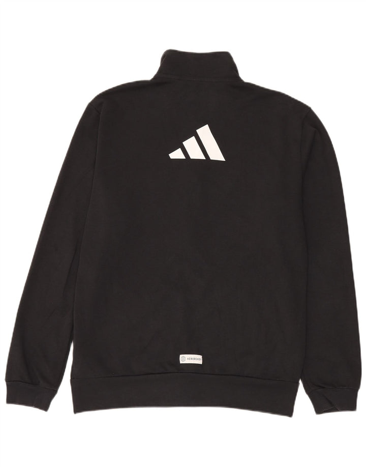 Adidas Mens Aeroready Graphic Tracksuit Top Jacket Medium Black Polyester