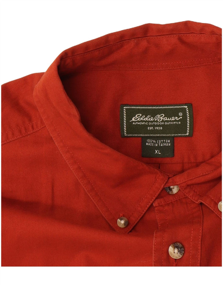 Eddie Bauer Mens Shirt XL Brown Cotton