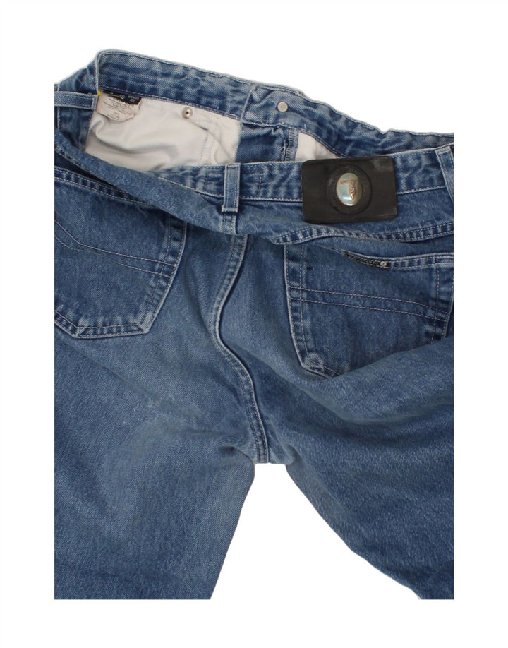 TRUSSARDI Mens Tapered Jeans W33 L28 Blue Cotton Vintage Trussardi and Second-Hand Trussardi from Messina Hembry 