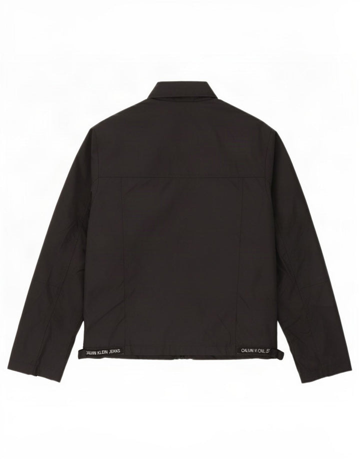 Calvin Klein Jeans Mens Utility Jacket UK 40 Large Black Polyamide