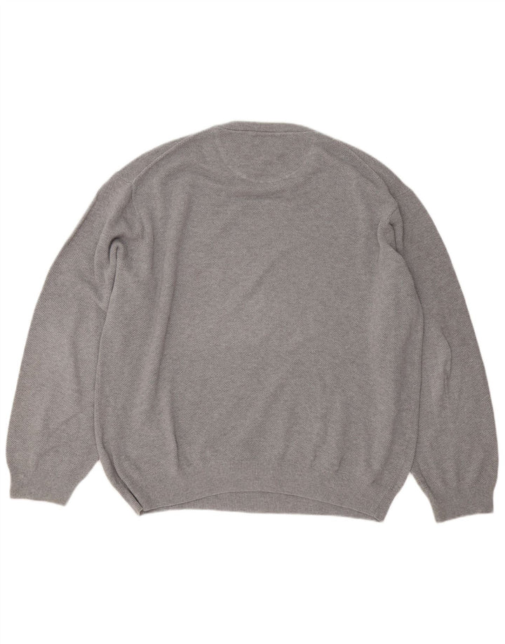 Gant Mens Crew Neck Jumper Sweater 3XL Grey Cotton