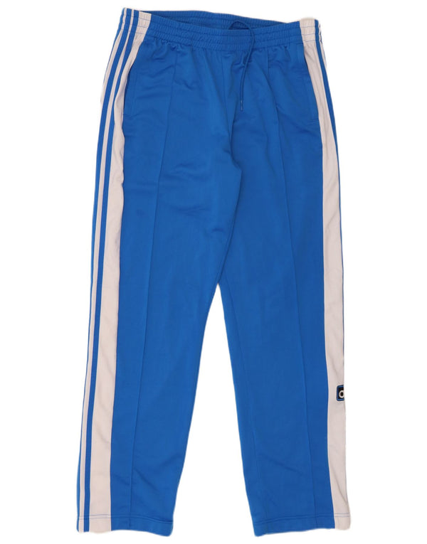 Adidas Womens Tracksuit Trousers UK 16/18 Large  Blue Colourblock Polyester