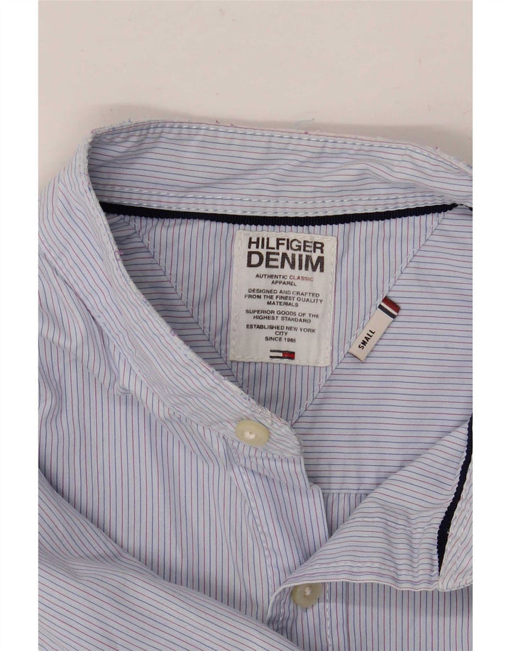 Tommy Hilfiger Mens Shirt Small Blue Pinstripe
