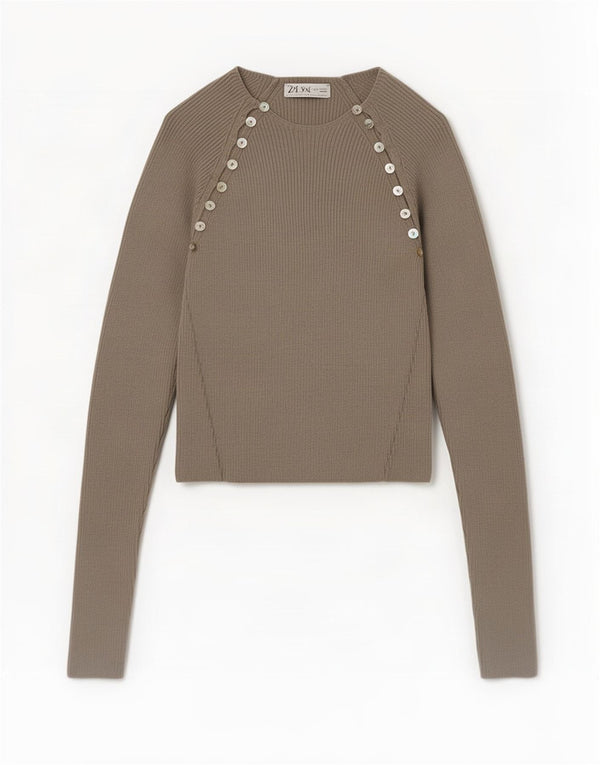Zara Womens Crop Blouse Top UK 12 Medium Grey Viscose
