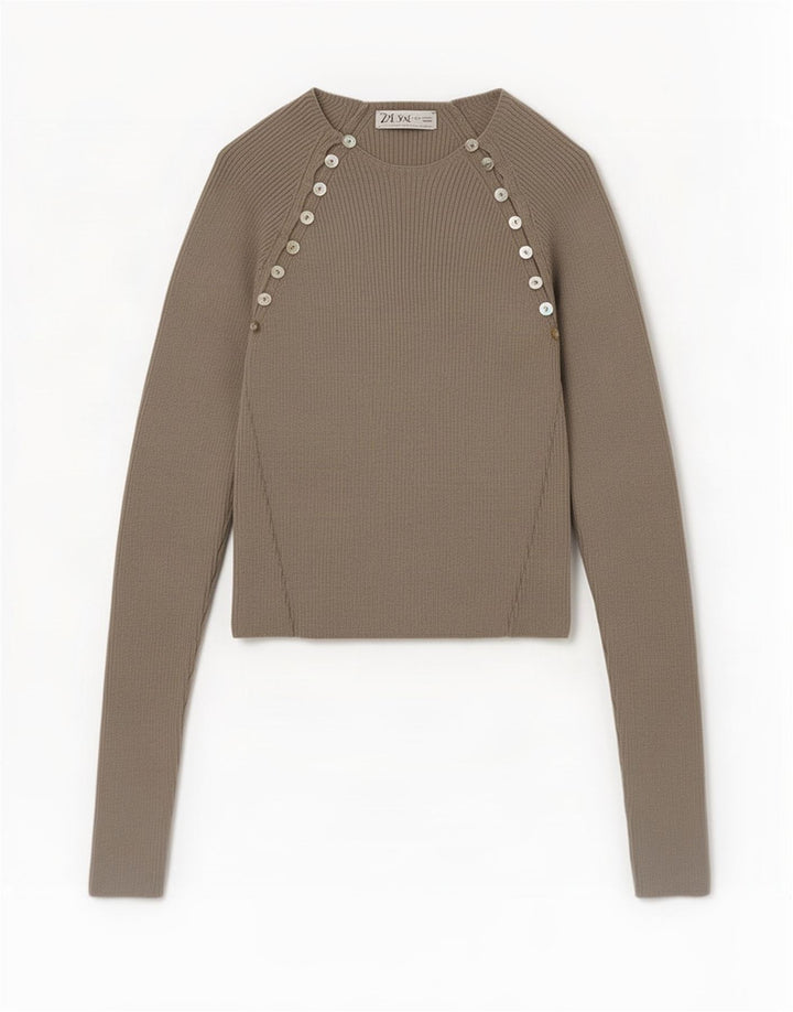 Zara Womens Crop Blouse Top UK 12 Medium Grey Viscose