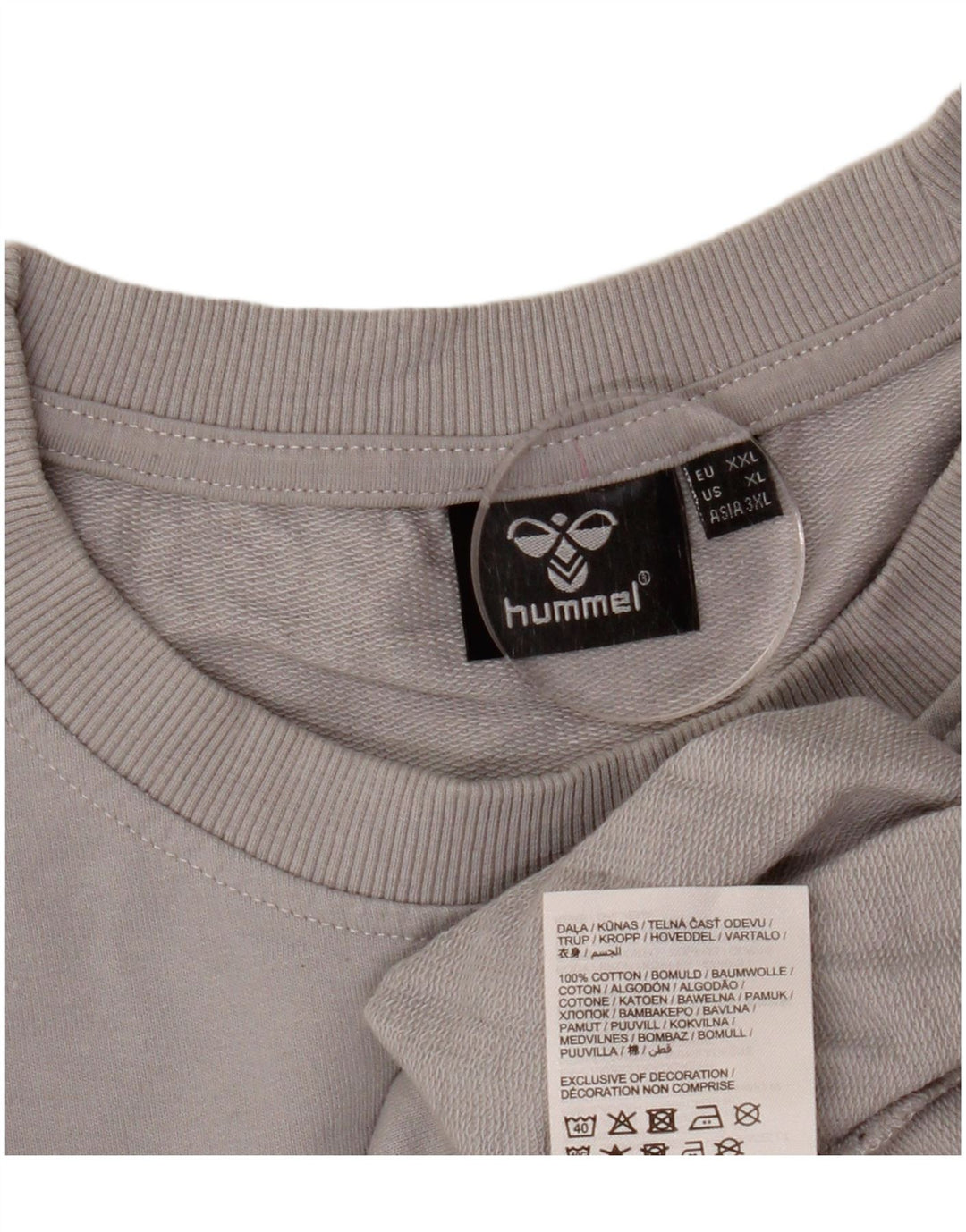 HUMMEL Mens Sweatshirt Jumper 2XL Grey Cotton