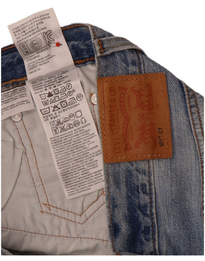 Levi's Womens 501 CT Distressed Straight Jeans W26 L29 Blue
