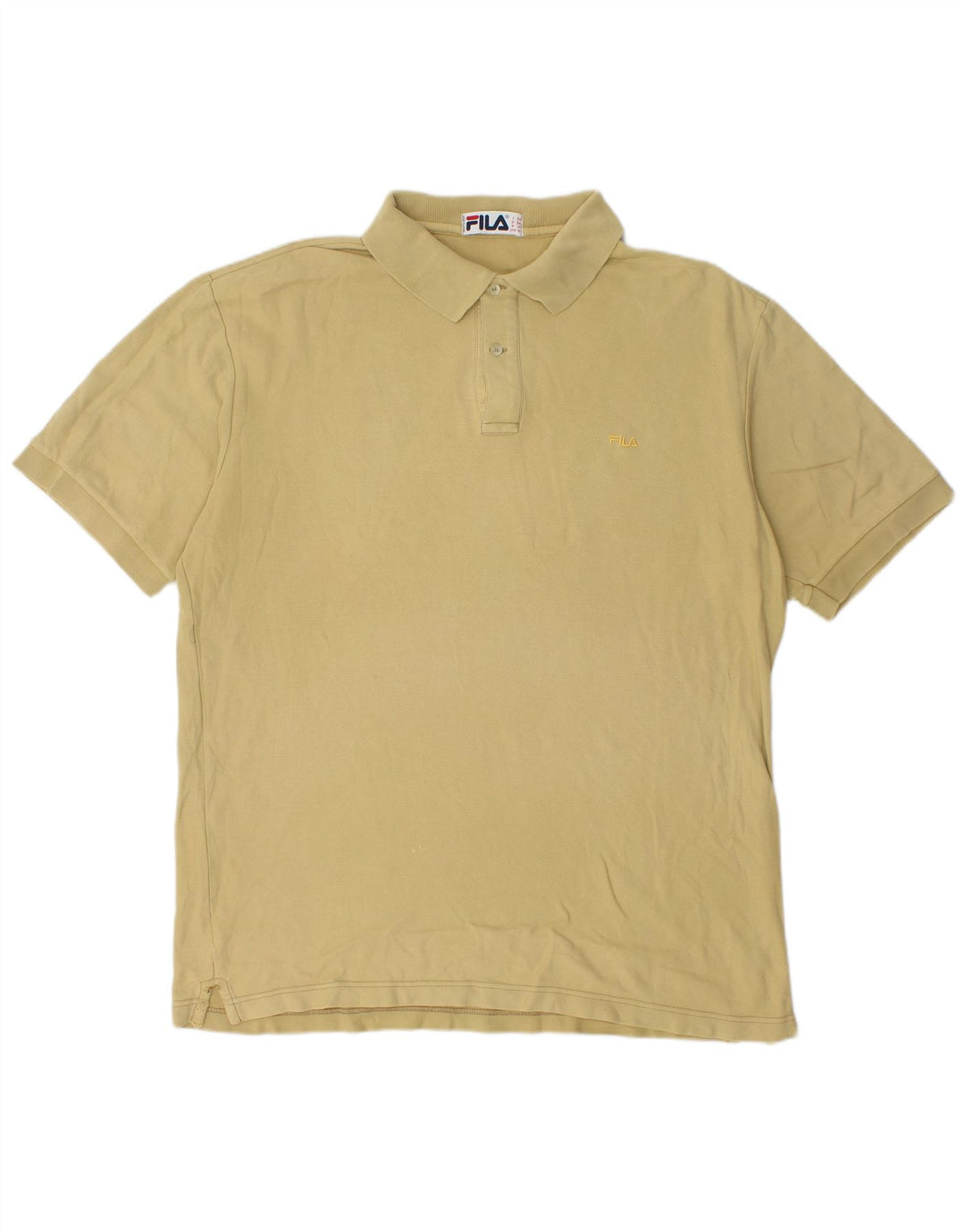 Fila Mens Polo Shirt IT 56 XL Beige Cotton