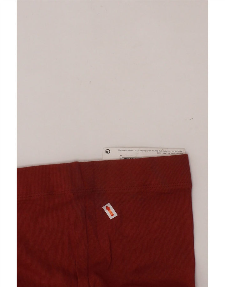 MARKS & SPENCER Girls Leggings 8-9 Years  Burgundy Cotton