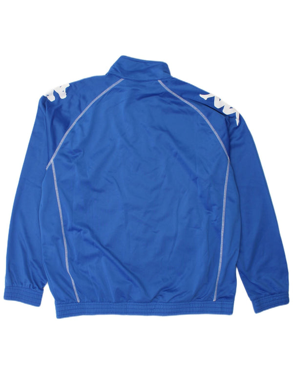 Kappa Mens Graphic Tracksuit Top Jacket 2XL Blue Polyester